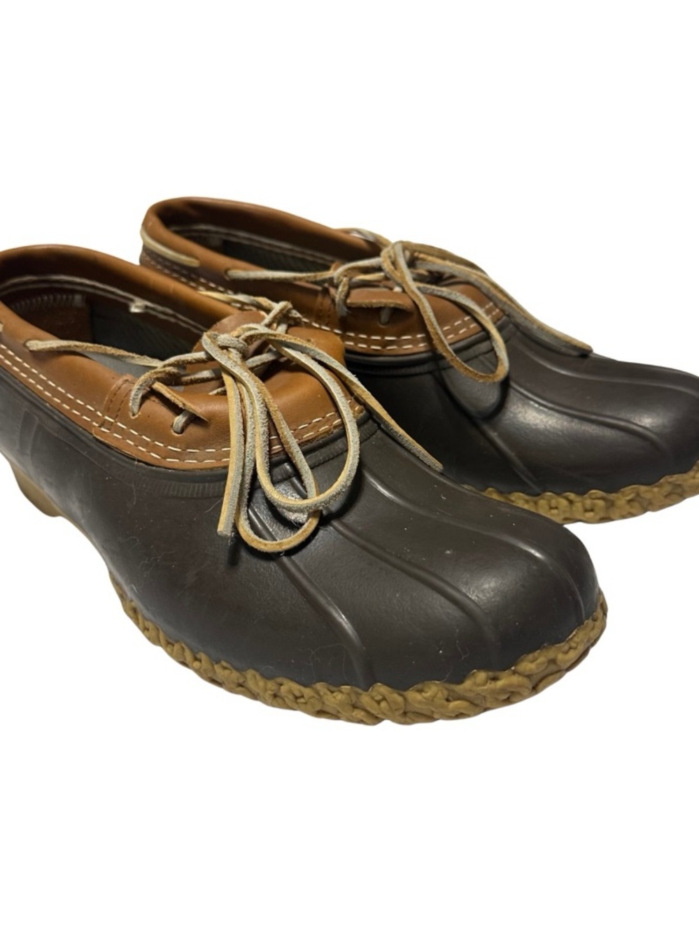 L.L. Bean Two-Tone Brown and Tan Men's Waterproof Duck Boots